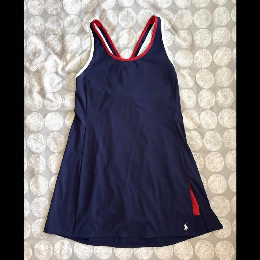 NWT Polo Ralph Lauren Team USA 2024 Summer Olympics Tank Dress Navy Sz L